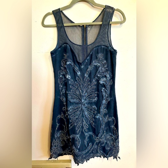 Free People Ice Ice Baby Beaded Dress Size M - Picture 2 of 9